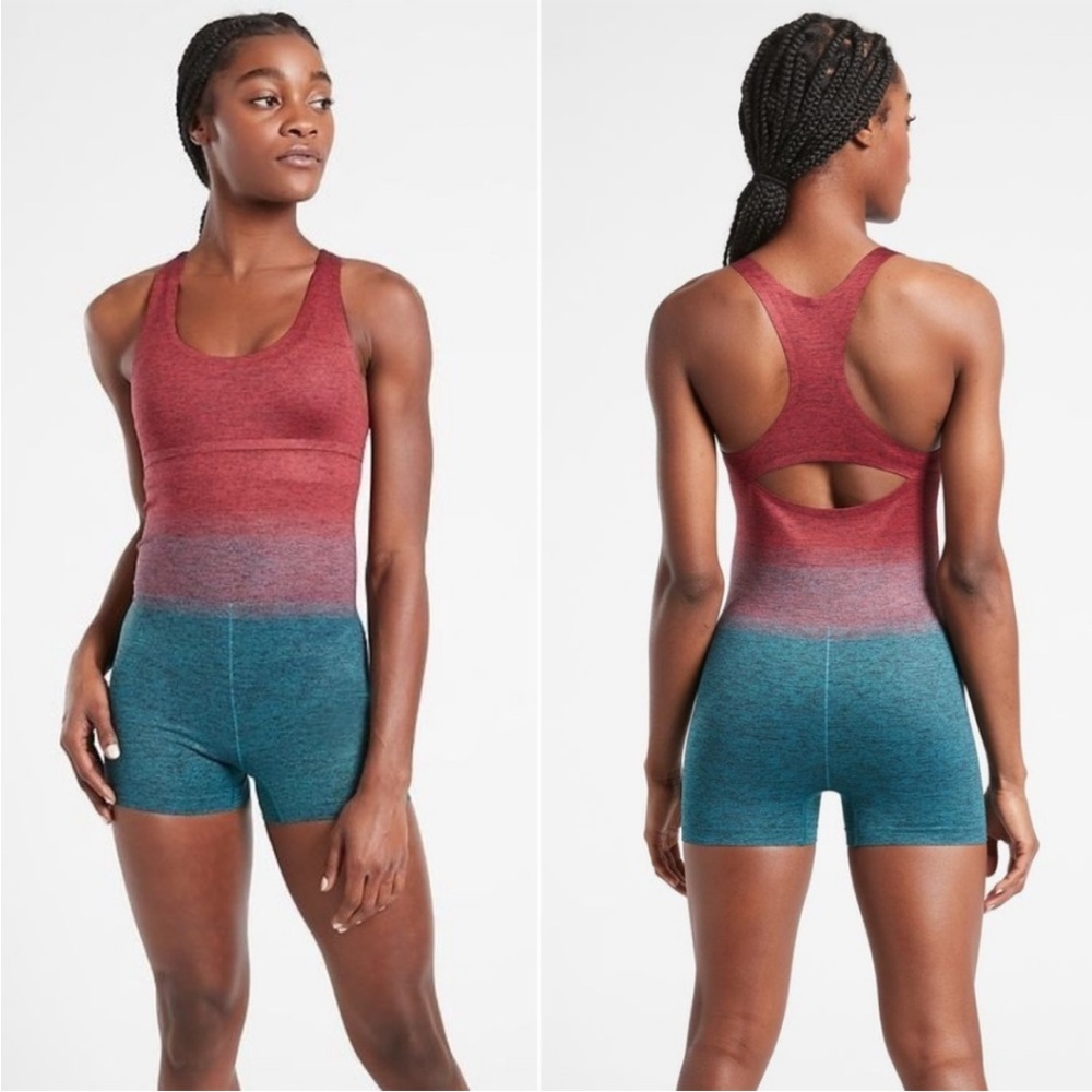 NWT Athleta Relay Bodysuit in Gradient Ombré